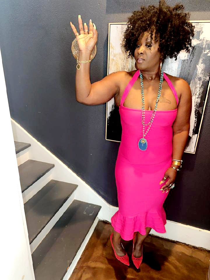 Hot Pink Bandage Dress