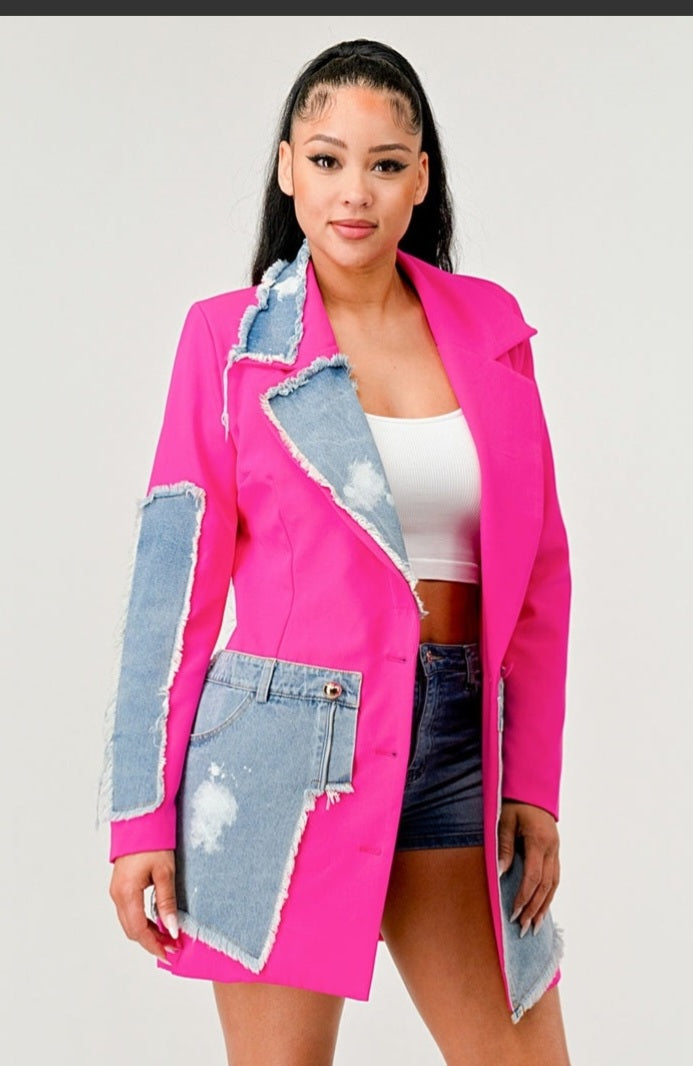 Patch My Heart Casual Blazer