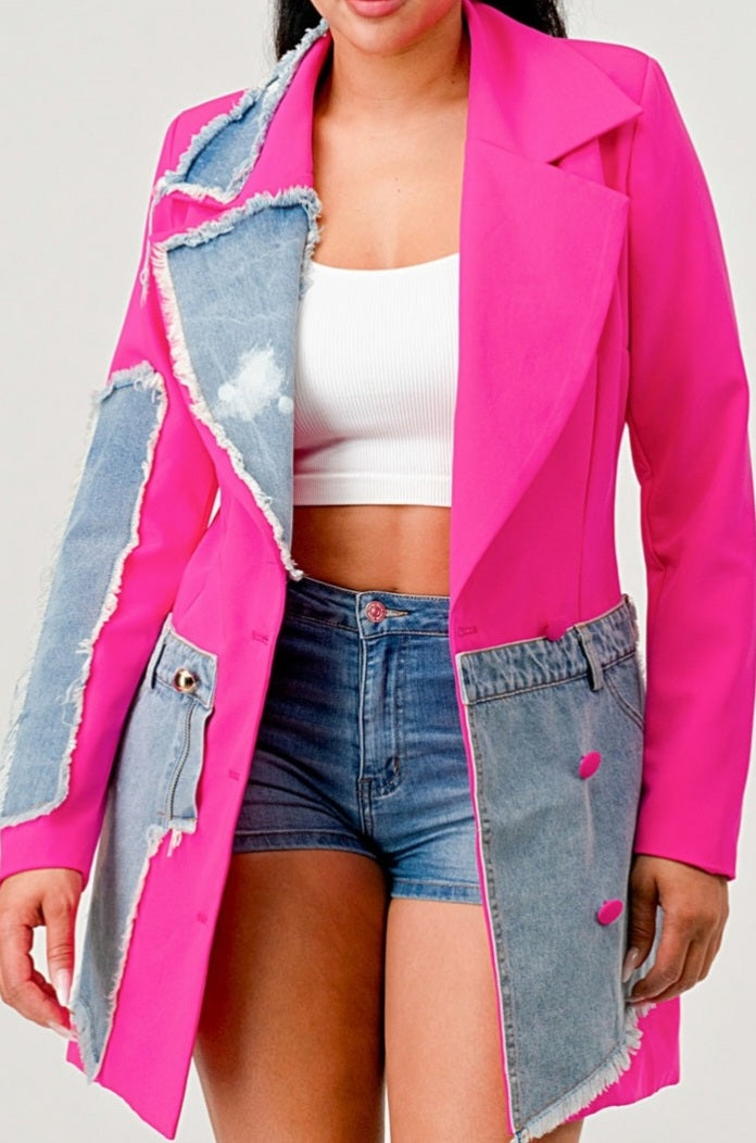 Patch My Heart Casual Blazer