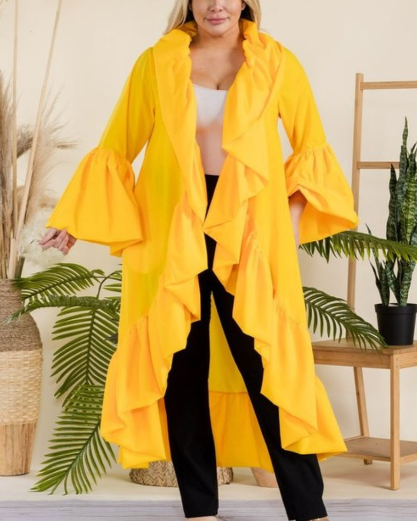 Kelly Green or Yellow Ruffle Me Jacket