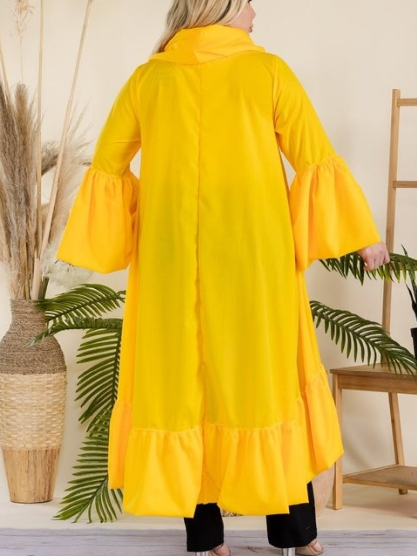 Kelly Green or Yellow Ruffle Me Jacket