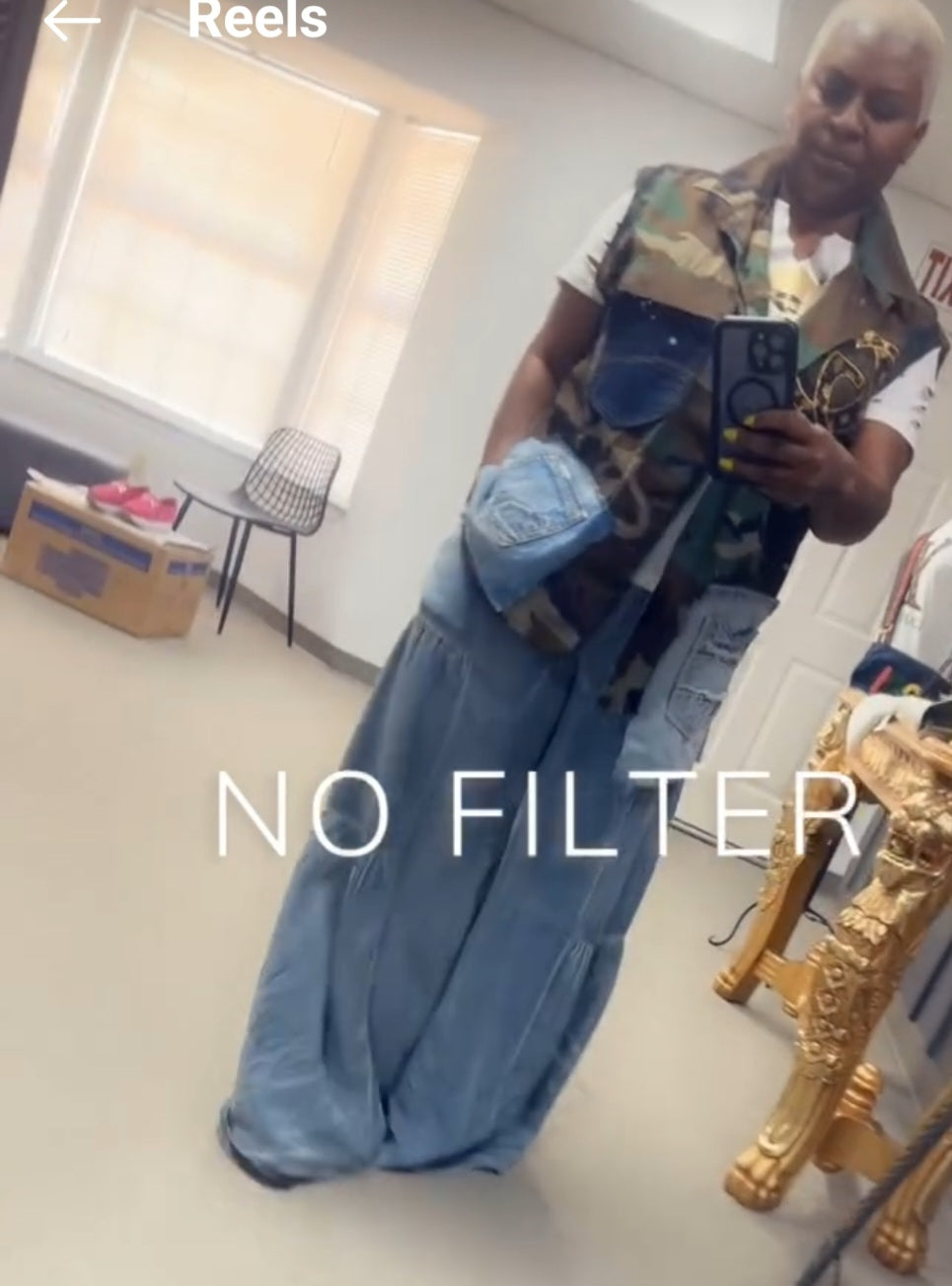 Light Denim Wide Leg Pants
