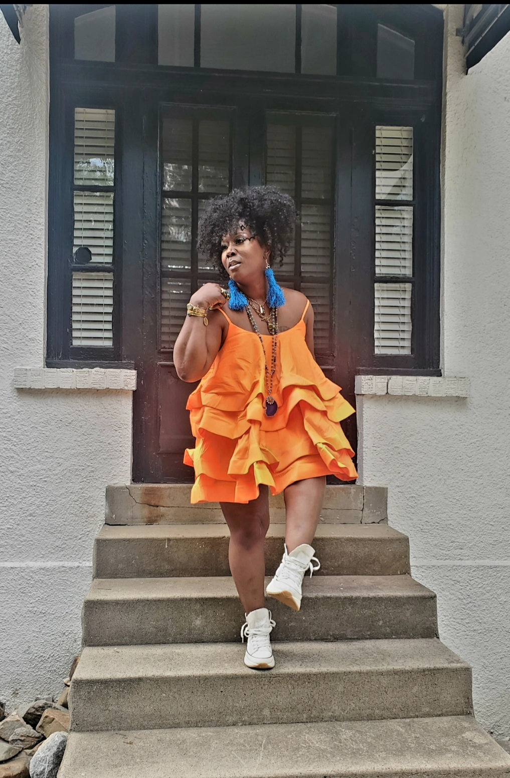 sherbet orange dress Alba FSC Certified Viscose Dress - Ombra Sherbet