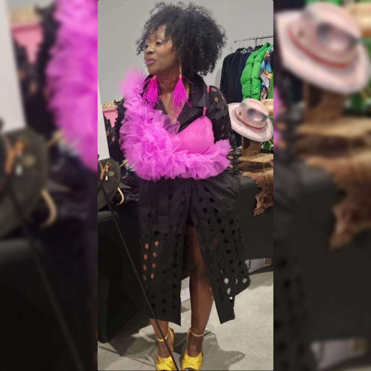 PEEP EYE JACKET DRESS