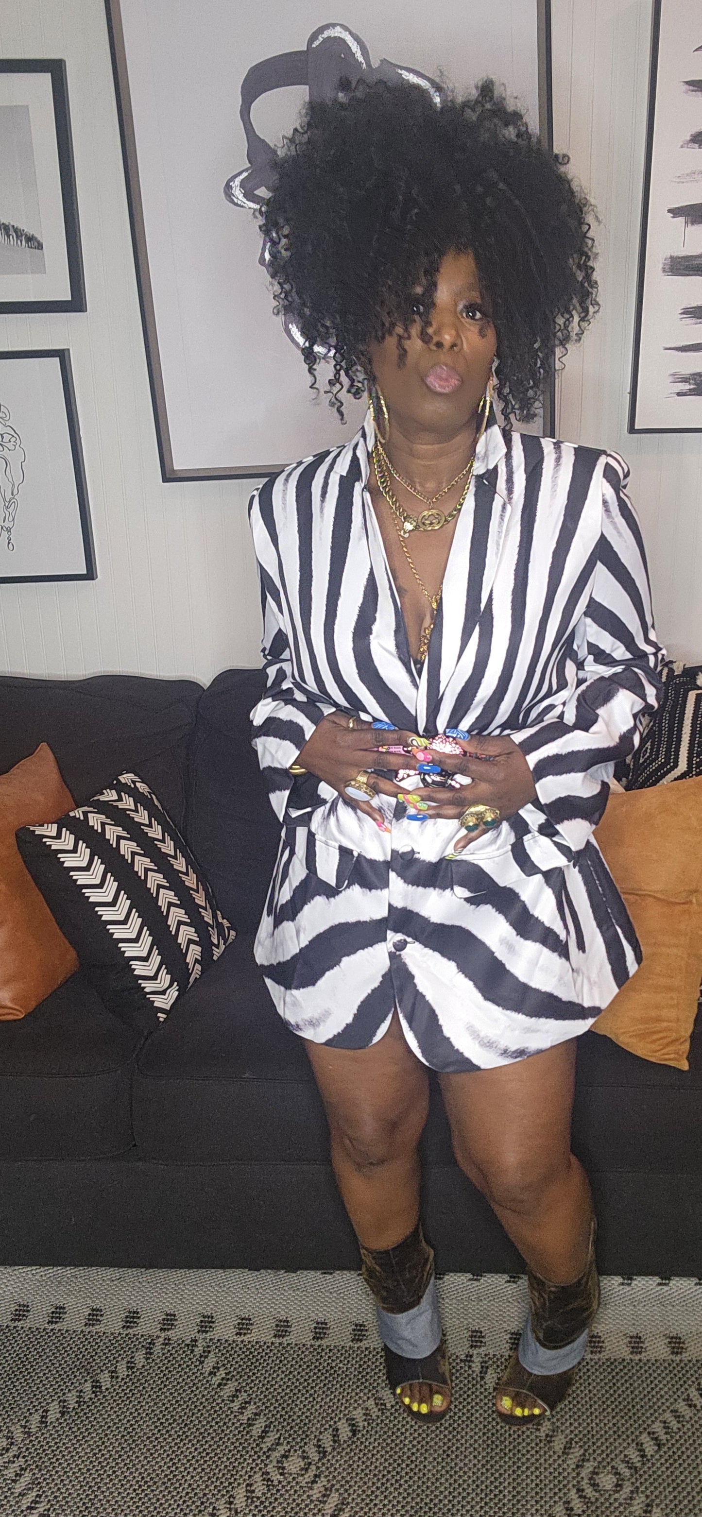 Black/White Jacket Dress