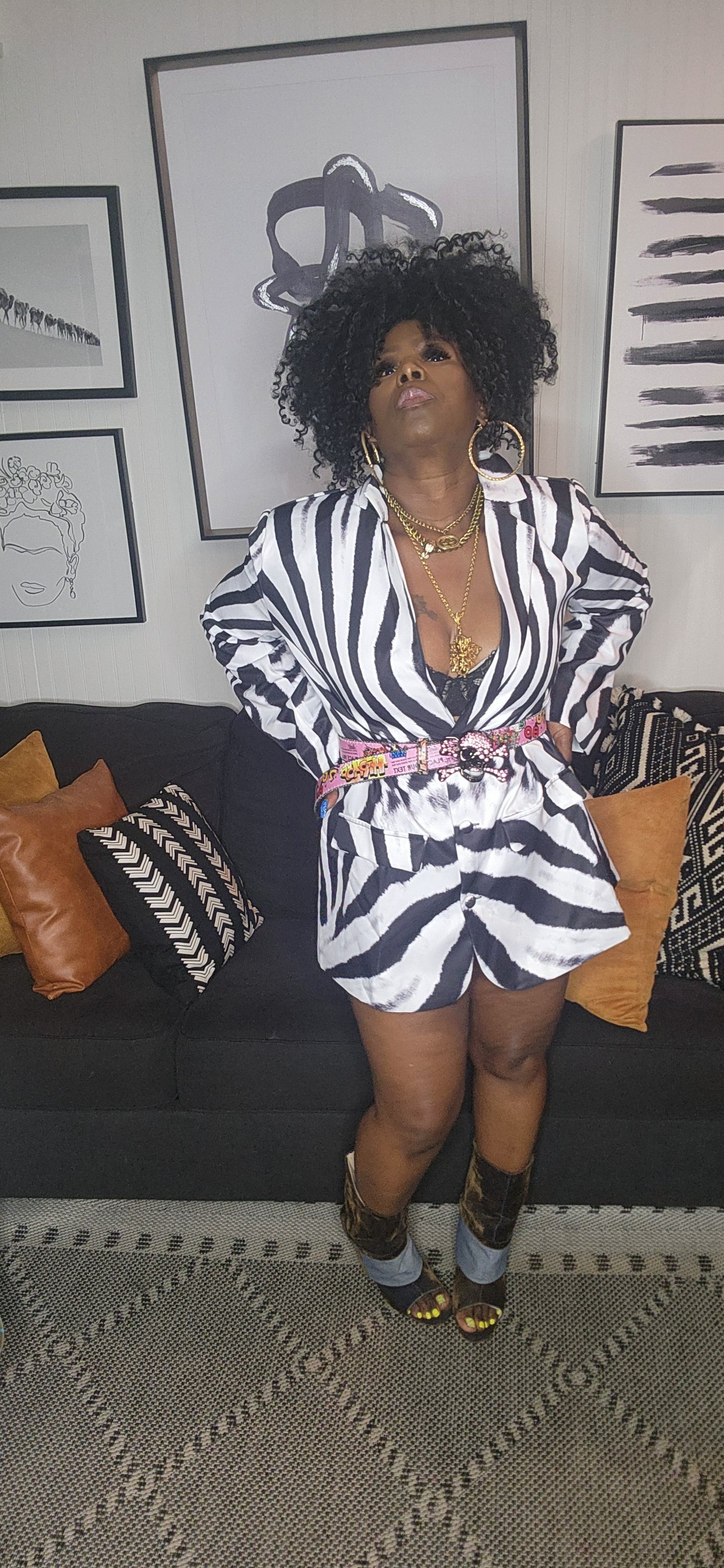 Black/White Jacket Dress