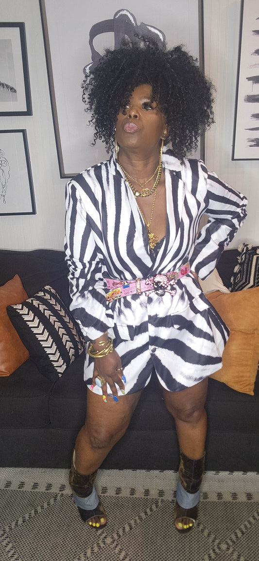 Black/White Jacket Dress