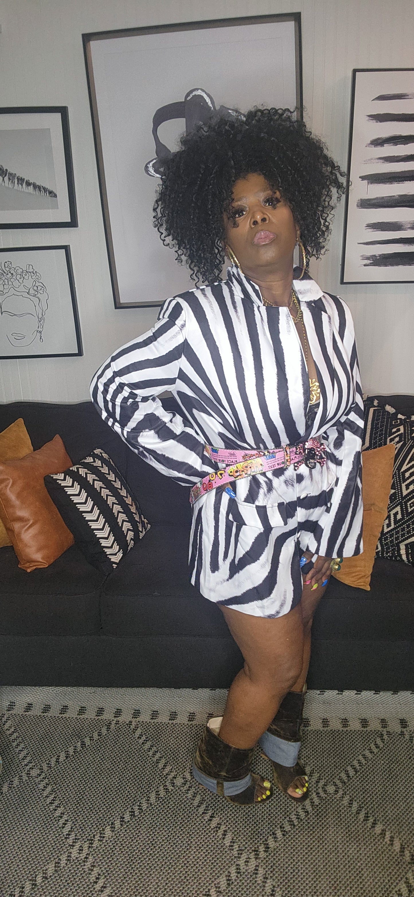 Black/White Jacket Dress